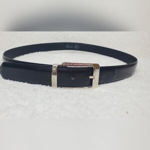 Versace Classic Black genuine Leather Belt Men 38 Logo